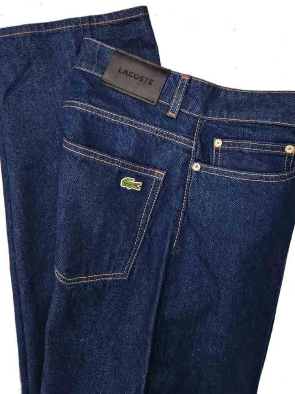 Lacoste Denim Jeans 5-Pocket Classic Straight Fit Navy Blue Men's Size 31 X 34